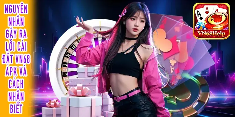 Hộp thoại thông báo bị lỗi cài đặt VN68 APK do gói dữ liệu