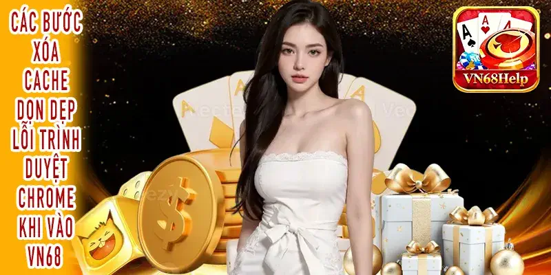 Thao tác xóa bộ nhớ đệm xử lý lỗi trình duyệt Chrome vào VN68